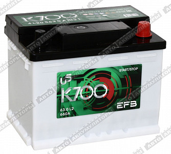 Автомобильный аккумулятор EFB 63.0 - фото