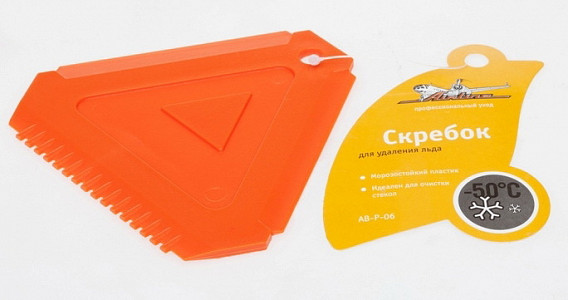 Щетка-скребок Скребок для удаления льда треугольный - фото Щетка-скребок Скребок для удаления льда треугольный - фото