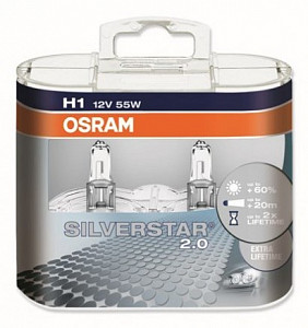 Автолапма H1 12V-55W SilverStar 2.0 Duo-Box (2шт) - фото  Автолапма H1 12V-55W SilverStar 2.0 Duo-Box (2шт) - фото