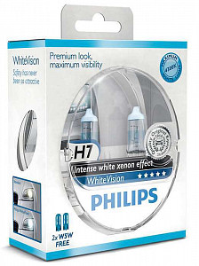 Автолапма H7 12V-55W White Vision 2шт. - фото  Автолапма H7 12V-55W White Vision 2шт. - фото