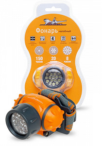 Светильник Фонарь LEDх19 на батарейках, налобный - фото Светильник Фонарь LEDх19 на батарейках, налобный - фото